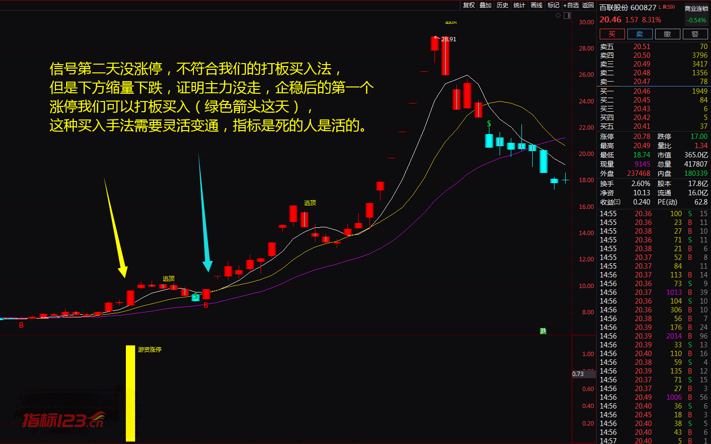 通达信《游资涨停》主图+副图+选股预警指标公式源码